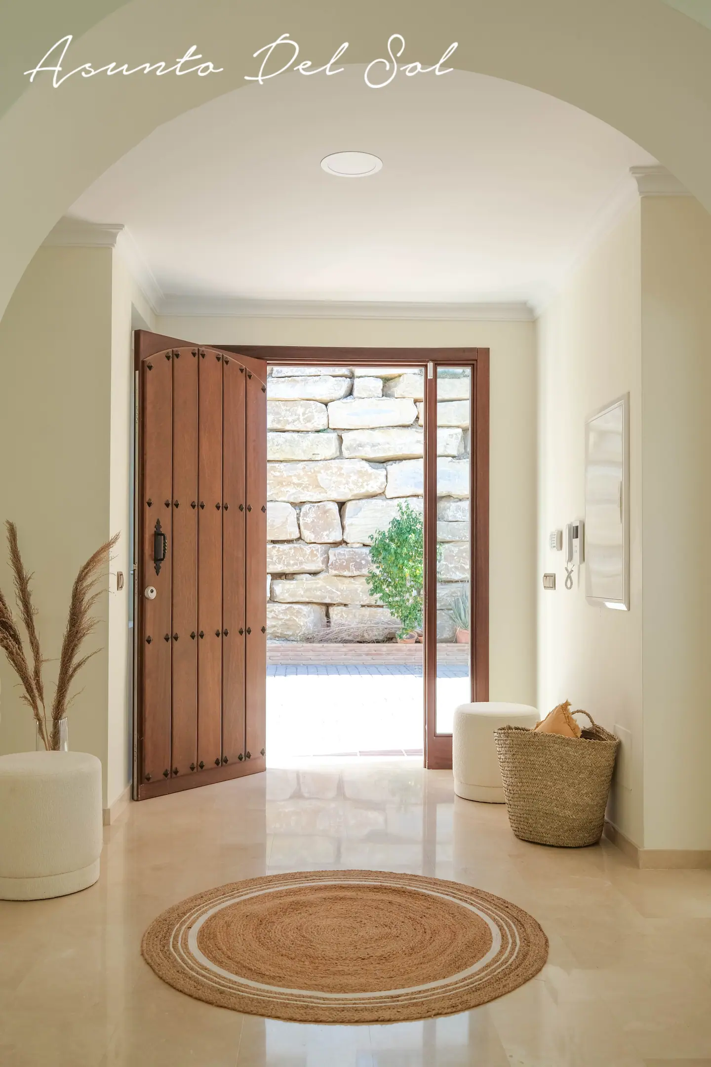 Staged entrance of a villa on Costa del Sol